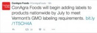 ConAgra to Label All Products with Genetically Modified Ingredients