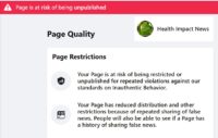 Facebook Purge of Alternative Health Sites Coming – Censors Story on Doctor Curing 1700 Patients with HCQ: “Could Cause Physical Harm – Make Some People Feel Unsafe on Facebook”