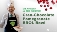 Dr. Greger in the Kitchen: Cran-Chocolate Pomegranate BROL Bowl