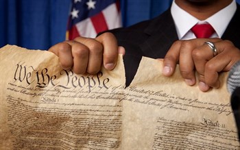 ripping up the U.S. Constitution